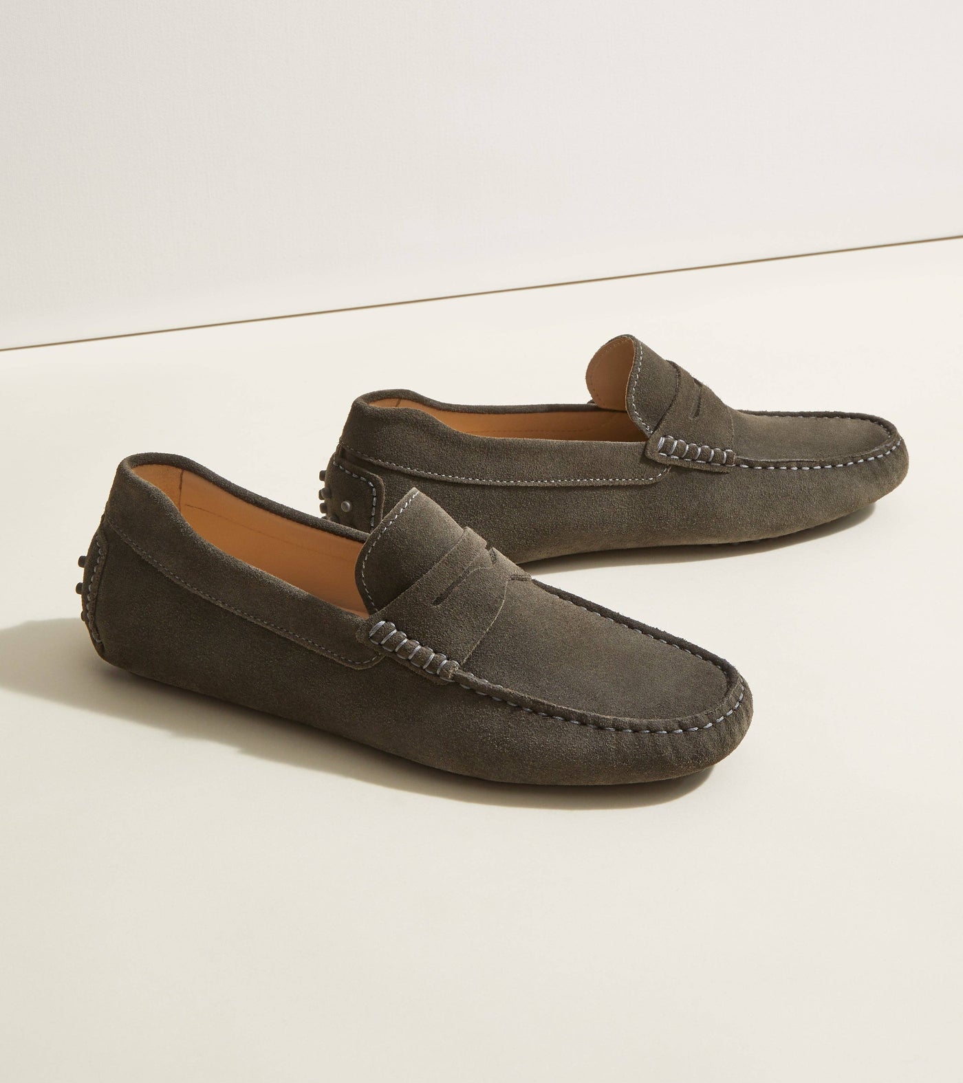 Parker Men's Suede Loafers Handcrafted: Navy Suede / 11