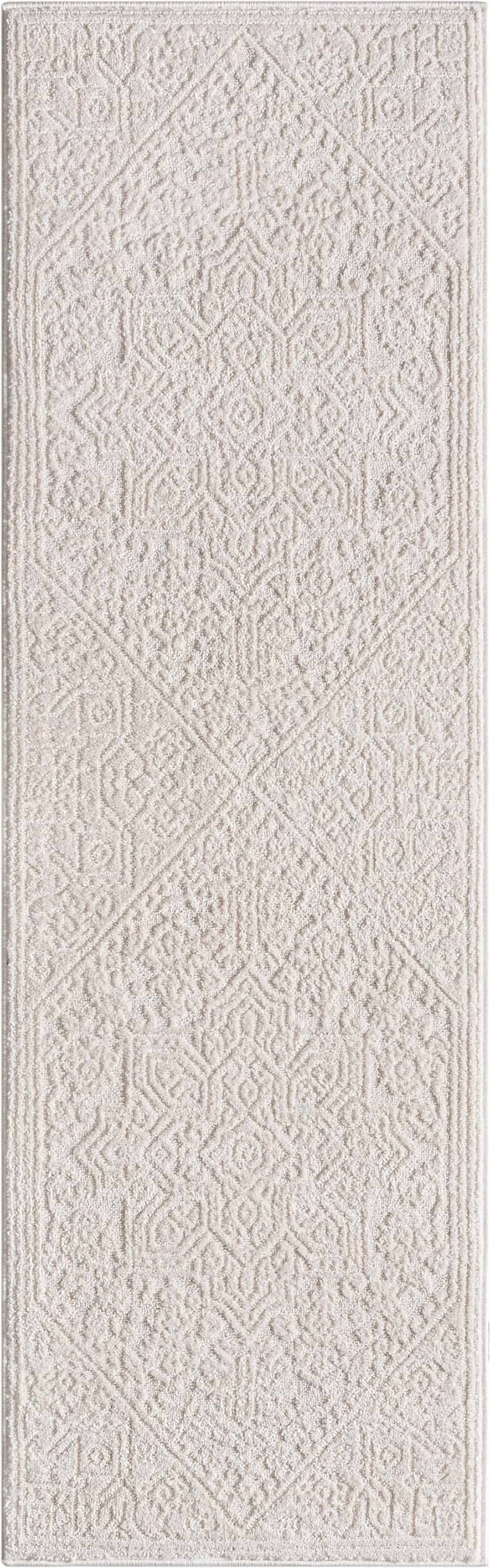 Cloud Medallion Heriz Soft Ivory Rug: 5'3" x 7'3"