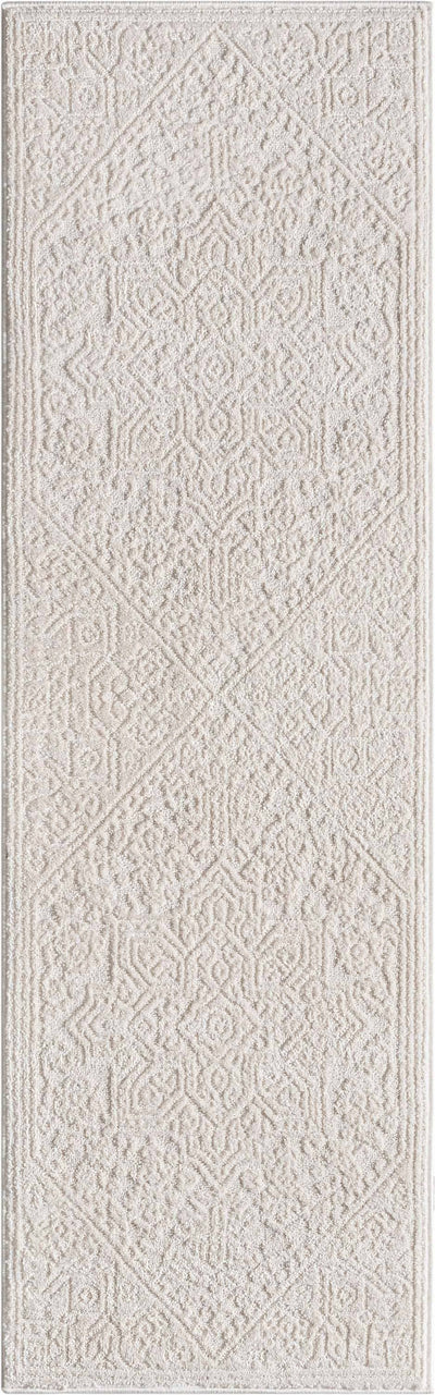 Cloud Medallion Heriz Soft Ivory Rug: 5'3" x 7'3"