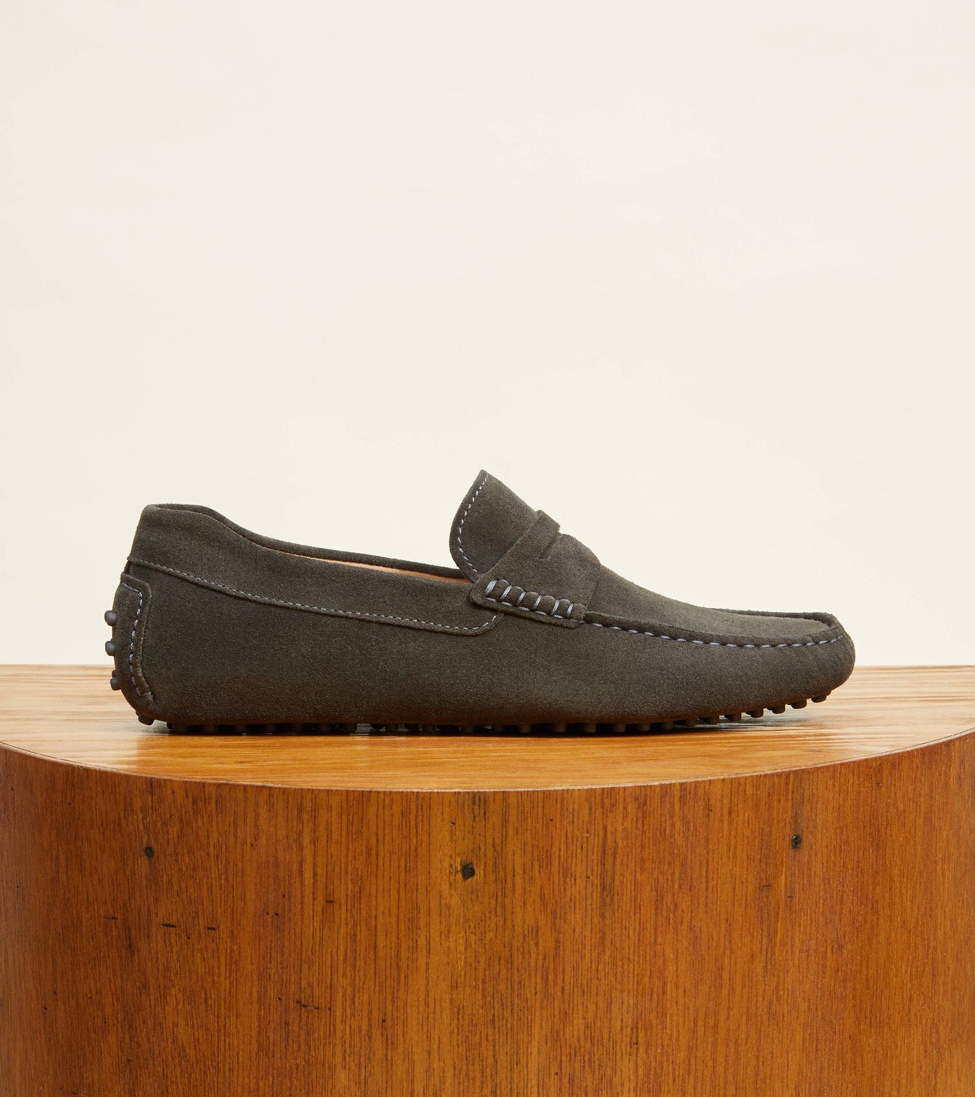 Parker Men's Suede Loafers Handcrafted: Navy Suede / 11