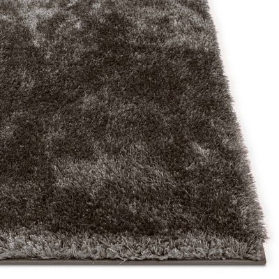 Feather Collection Liza Black Shag Rug –   Sparkly, Plush, Minimalist Glam: 5'3" x 7'3"