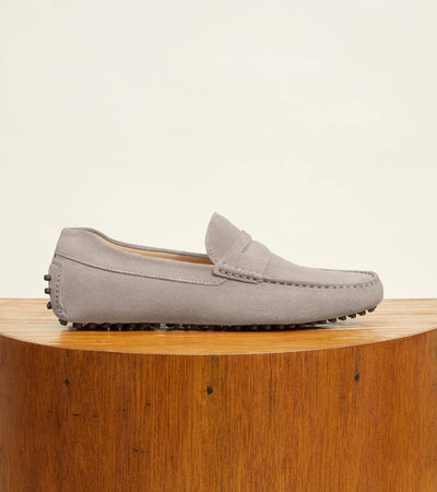 Parker Men's Suede Loafers Handcrafted: Navy Suede / 11