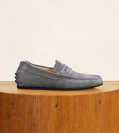 Decker Men's Suede Loafers Handcrafted in Portugal: Sand Suede / 11