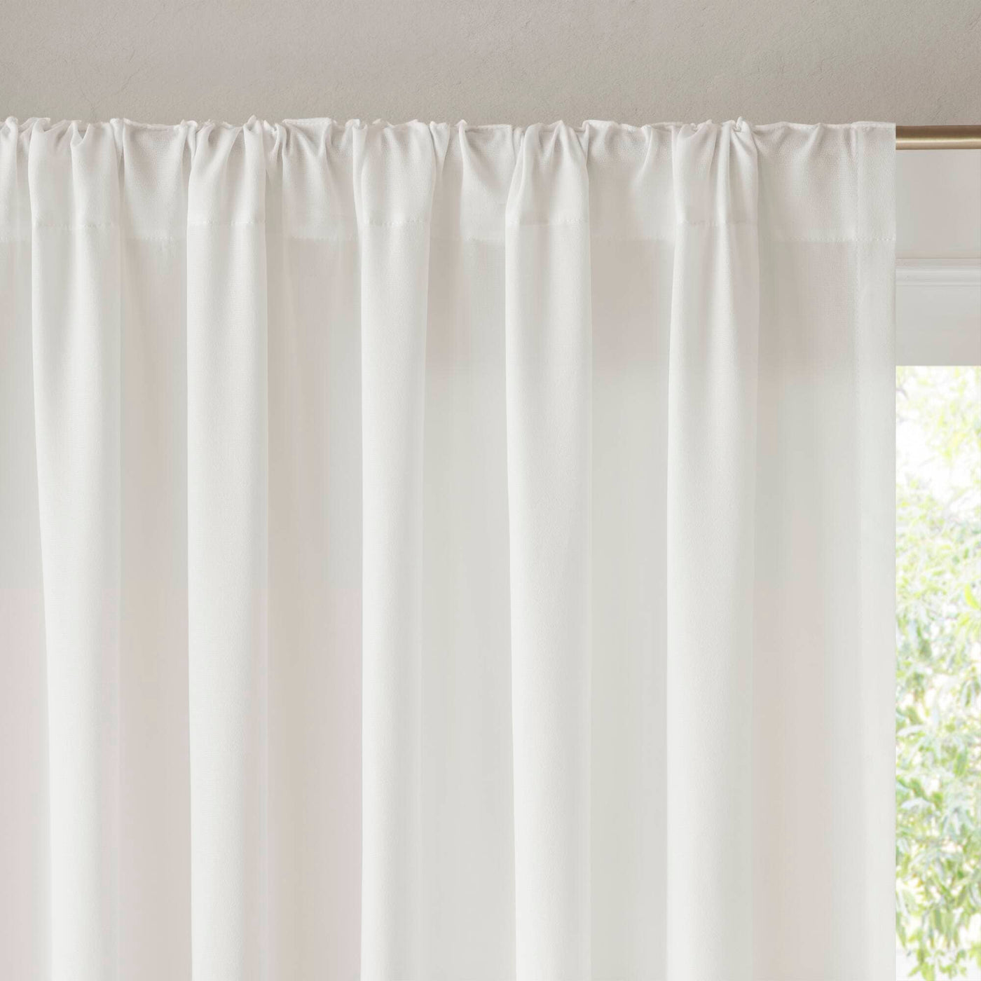 Semi-Transparent White Light Filtering Privacy Curtain Pair: 52x84"