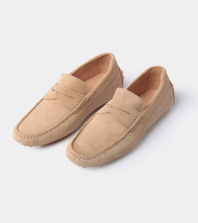 Parker Men's Suede Loafers Handcrafted: Navy Suede / 11