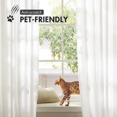 Semi-Transparent White Light Filtering Privacy Curtain Pair: 52x84"