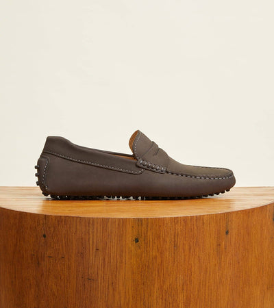 Parker Men's Suede Loafers Handcrafted: Navy Suede / 11