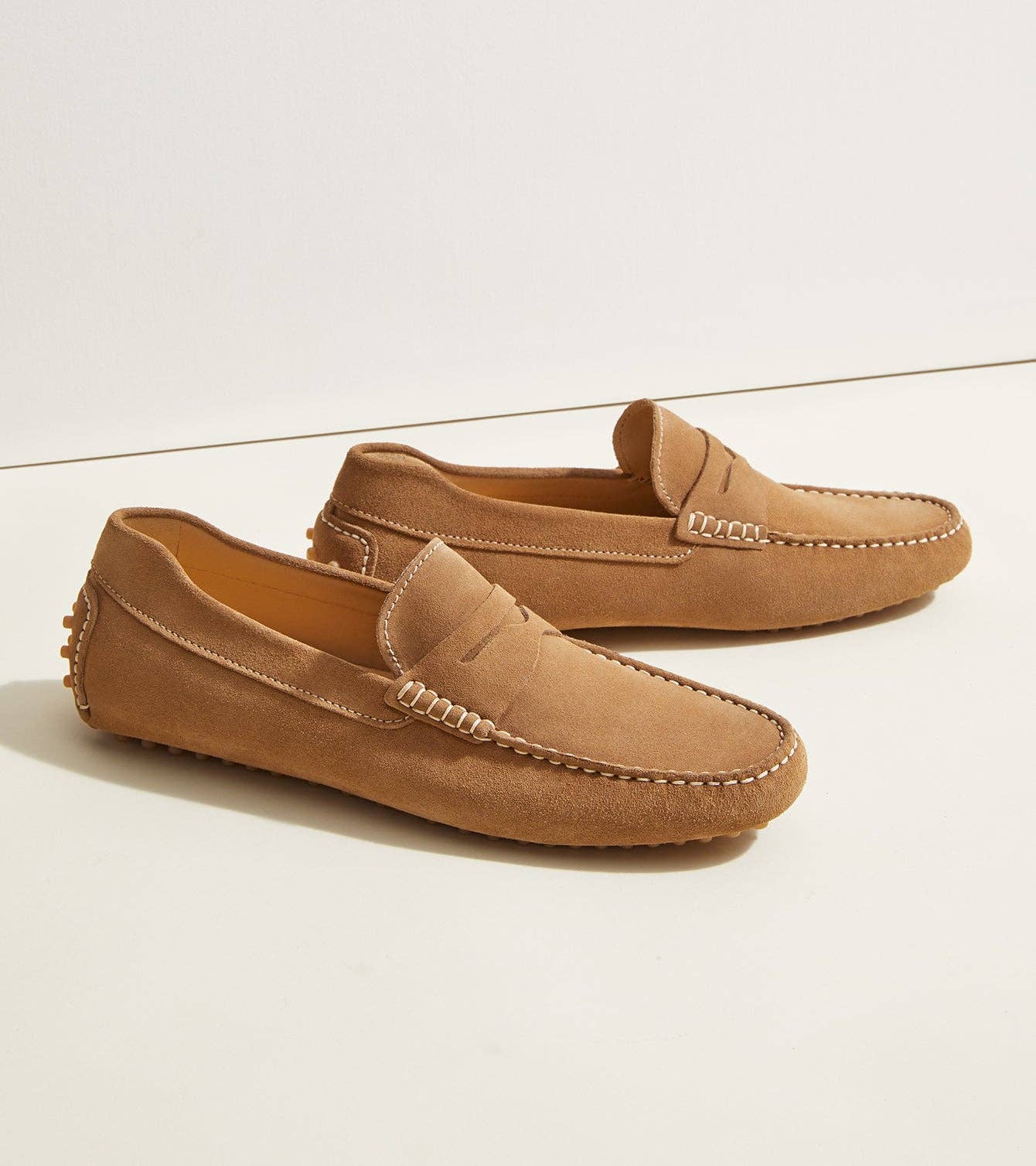Parker Men's Suede Loafers Handcrafted: Navy Suede / 11