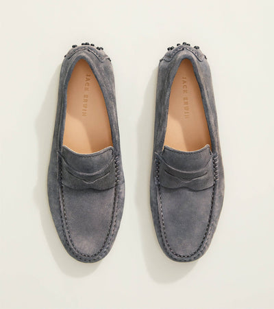 Decker Men's Suede Loafers Handcrafted in Portugal: Sand Suede / 11
