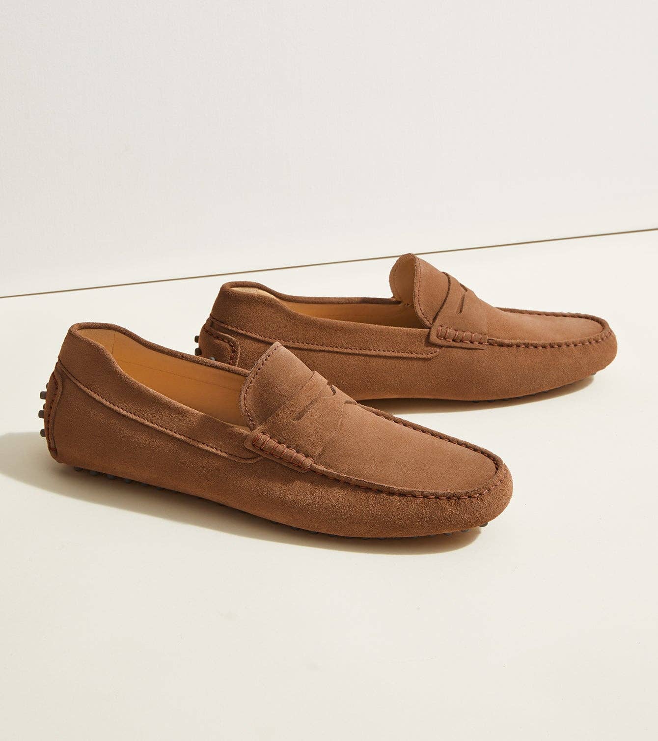 Parker Men's Suede Loafers Handcrafted: Navy Suede / 11